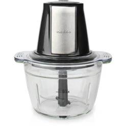 Nedis Tritatutto 500 W 1 L Vetro 1-Velocità Argento / Nero