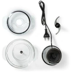 Nedis Tritatutto 500 W 1 L Vetro 1-Velocità Argento / Nero -Rowenta Negozio 85339703 3