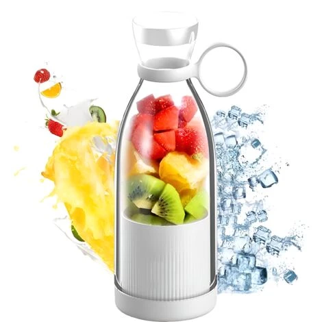 Frullatore Portatile Mini Juice Bottiglia Per Smoothie Ricaricabile Portatile Colore: Bianco 2 Frullatore Portatile Mini Juice Bottiglia Per Smoothie Ricaricabile Portatile Colore: Bianco - immagine 2