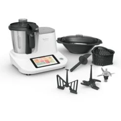 Moulinex Hf506111 Click & Cook Robot Da Cucina Multifunzione, 1400 W, 3.6L, Da 30 A 120 °C, Bianco