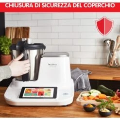 Moulinex Hf506111 Click & Cook Robot Da Cucina Multifunzione, 1400 W, 3.6L, Da 30 A 120 °C, Bianco 9 Moulinex Hf506111 Click & Cook Robot Da Cucina Multifunzione, 1400 W, 3.6L, Da 30 A 120 °C, Bianco -Rowenta Negozio 86323333 5