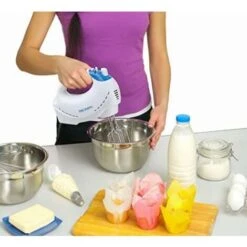 Triomph ETF2121 - Sbattitore Elettrico Bianco E Blu, 18 X 9,5 X 28 Cm -Rowenta Negozio 86329570 3