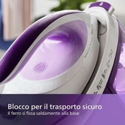 Philips PerfectCare Performer Ferro Da Stiro Con Caldaia- 2600W, Colpo Di Vapore 450g, Pressione 6,5 Bar, Tecnologia OptimalTEMP, Serbatoio 1,8 L, Viola/Bianco (GC8752/30) 9 Philips PerfectCare Performer Ferro Da Stiro Con Caldaia- 2600W, Colpo Di Vapore 450g, Pressione 6,5 Bar, Tecnologia OptimalTEMP, Serbatoio 1,8 L, Viola/Bianco (GC8752/30) -Rowenta Negozio 86627977 5
