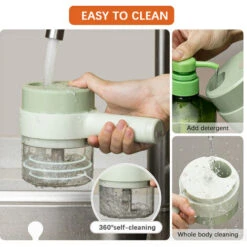 Tritatutto Elettrico Portatile 4 In 1 Set Tagliaverdure Wireless Tritaverdure E Tritacarne Con Alimentazione USB Per Cucinare In Cucina-1 Confezione (verde, Confezione Da 1) 7 Tritatutto Elettrico Portatile 4 In 1 Set Tagliaverdure Wireless Tritaverdure E Tritacarne Con Alimentazione USB Per Cucinare In Cucina-1 Confezione (verde, Confezione Da 1) -Rowenta Negozio 86857756 3