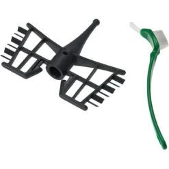 Vhbw Farfalla Compatibile Con Silvercrest Monsieur Cuisine Connect SKMC 1200 Robot Da Cucina - Frusta A Farfalla + Spazzola, Plastica, Grigio Scuro -Rowenta Negozio 87138172 4