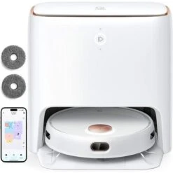 Yeedi Floor 3 Station, Robot Aspirapolvere E Lavapavimenti Con Stazione Autopulente, Potenza 5100Pa, Rilevamento Ostacoli 3D, Perfetto Per La Pulizia Di Tappeti E Pavimenti Duri