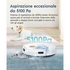 Yeedi Floor 3 Station, Robot Aspirapolvere E Lavapavimenti Con Stazione Autopulente, Potenza 5100Pa, Rilevamento Ostacoli 3D, Perfetto Per La Pulizia Di Tappeti E Pavimenti Duri -Rowenta Negozio 87935930 4