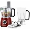 Russell Hobbs Robot Da Cucina, Ciotola 2.5 L, Gancio Impastatrice Incluso, Frullatore Elettrico (+bicchiere 1.5 L), Accessorio Per Emulsioni, 600 W, 1.5 L, 2 Velocita', Desire Rosso, 24730-56