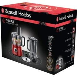 Russell Hobbs Robot Da Cucina, Ciotola 2.5 L, Gancio Impastatrice Incluso, Frullatore Elettrico (+bicchiere 1.5 L), Accessorio Per Emulsioni, 600 W, 1.5 L, 2 Velocita', Desire Rosso, 24730-56 8 Russell Hobbs Robot Da Cucina, Ciotola 2.5 L, Gancio Impastatrice Incluso, Frullatore Elettrico (+bicchiere 1.5 L), Accessorio Per Emulsioni, 600 W, 1.5 L, 2 Velocita', Desire Rosso, 24730-56 -Rowenta Negozio 89656145 4