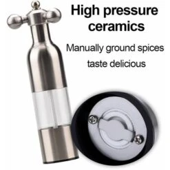 Macina Sale Pepe, Macina Sale Pepe In Acciaio Inox Da Cucina Fatto A Mano Regolabile Grande -Rowenta Negozio 91188132 3
