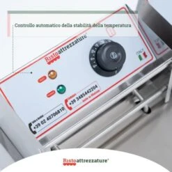 Friggitrice Elettrica Professionale 6+6 Litri Doppia Vasca In Acciaio Inox Per Pub Bar Ristoranti Da Banco Monofase -Rowenta Negozio 91343470 4