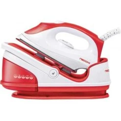 Necchi NS-2668 Ferro Da Stiro A Caldaia 2200 W 0,6 L Ceramica Rosso, Bianco