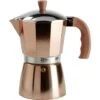 FLUO Di Q.b. By MOPITA, Caffettiera 6 Tazze In Alluminio, Guranizione In Silicone, Manico Antiscottatura, Per Tutti I Piani Cottura, No Induzione, Colore Rose Gold