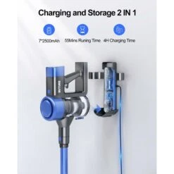 BuTure Aspirapolvere Senza Fili,33KPA/450W Scopa Elettrica Senza Fili Potente,55Mins Batteria Rimovibile,Filtraggio A 6 Strati,Anti-Avvolgimento Aspirapolvere Per Peli Animali/Pavimenti/Tappeti-VC50 -Rowenta Negozio 93580284 4