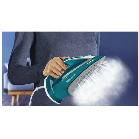 Tefal EasyGliss Plus FV5737 Ferro Da Stiro A Secco E A Vapore Durilium 2500W Turchese/Bianco 3 Tefal EasyGliss Plus FV5737 Ferro Da Stiro A Secco E A Vapore Durilium 2500W Turchese/Bianco - immagine 3