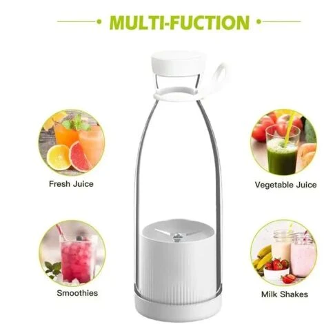Mini Frullatore Portatile Bottiglia USB Da Viaggio Per Frutta E Frullati 420ml 2 Mini Frullatore Portatile Bottiglia USB Da Viaggio Per Frutta E Frullati 420ml - immagine 2