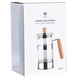 Caffettiera A Stantuffo DKD Home Decor 16 X 9 X 18,5 Cm Naturale Argentato Acciaio Inossidabile 350 Ml Vetro Borosilicato -Rowenta Negozio 94373475 3