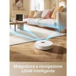 Dreame D9 Max Robot Aspirapolvere Lavapavimenti Con Mappatura 4000Pa Navigazione LDS Polvere Fino 570ml Mappatura Multilivello Controllo App&Alexa Aspirazione Tappeti Peli Animali Bianco -Rowenta Negozio 95805111 3