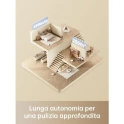 Dreame D9 Max Robot Aspirapolvere Lavapavimenti Con Mappatura 4000Pa Navigazione LDS Polvere Fino 570ml Mappatura Multilivello Controllo App&Alexa Aspirazione Tappeti Peli Animali Bianco -Rowenta Negozio 95805111 4