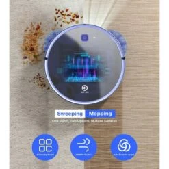 Robot Aspirapolvere Lavapavimenti, 2200Pa Aspira E Lava Aspirapolvere Robot Compatibile Con WiFi/APP/Alexa Pulizia Domestica Silenzio 150 Minuti Autocaricante,Per Peli Di Animali, Tappeti, Pavimenti -Rowenta Negozio 95811401 2