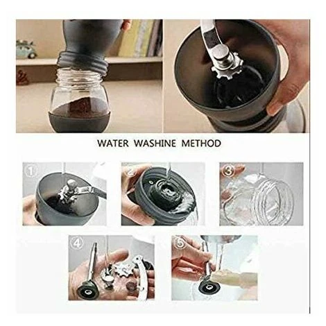 Macinacaffè Manuale, Macinacaffè In Ceramica Regolabile Di Alta Qualità, Nero 4 Macinacaffè Manuale, Macinacaffè In Ceramica Regolabile Di Alta Qualità, Nero - immagine 4