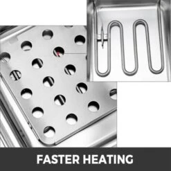 VEVOR Friggitrice Elettrica Con Doppio Serbatoio In Acciaio Inossidabile 560 X 430 X 310 Mm Friggitrice Ad Olio 5000 W Friggitrice Elettrica Con Coperchi Rimovibili 50 200°C Friggitrice Per Friggere -Rowenta Negozio 96461638 5