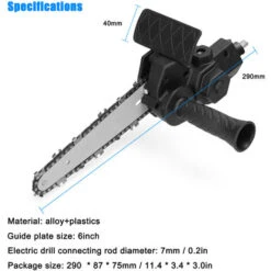 Trapano Elettrico Da 6 Pollici Modificato In Accessorio Per Motosega Elettrica Accessorio Per Motoseghe Elettriche Pratico Set Di Strumenti Di Modifica Utensile Da Taglio Per La Lavorazione Del Legno -Rowenta Negozio 96716095 5