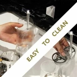 Caffettiera ITench Press, 350ml 12oz 1-2 Tazze ITench Press, Piccola Pressa Per Tè In Vetro Borosilicato Con Manico In Bambù -Rowenta Negozio 97074224 4