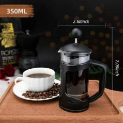 Pressa ITancese Da 2 Tazze, Pressa ITancese, Perfetta Per Gli Amanti Del Caffè, Caffè Mattutino, Caffettiera Dal Sapore Massimo Con Filtro In Acciaio Inossidabile, 12 Once / 350 Ml 7 Pressa ITancese Da 2 Tazze, Pressa ITancese, Perfetta Per Gli Amanti Del Caffè, Caffè Mattutino, Caffettiera Dal Sapore Massimo Con Filtro In Acciaio Inossidabile, 12 Once / 350 Ml -Rowenta Negozio 97077535 3