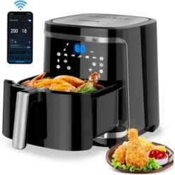 Friggitrice Ad Aria Intelligente Smart 1900W 7L Schermo LED 7 Funzioni Cuoce