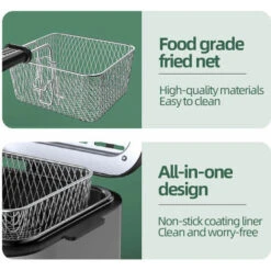 Friggitrice Elettrica Domestica 220V / 1000W Riscaldatore Automatico Incorporato In Acciaio Inossidabile Da 2,5 Litri You Tiao Macchina Per Patatine Fritte -Rowenta Negozio 98707047 4