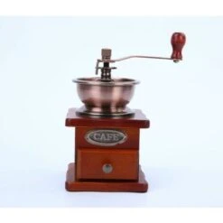 Macinacaffè Manuale Vintage, Macinacaffè Manuale In Legno Mini Macinacaffè Vintage Antico A Manovella Con Impostazione Della Velocità Regolabile, Ottimo Per La Casa E I Viaggi.