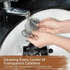 Pressa Francese Da 2 Tazze, Pressa Francese, Perfetta Per Gli Amanti Del Caffè, Caffè Mattutino, Caffettiera Dal Sapore Massimo Con Filtro In Acciaio Inossidabile, Da 12 Once / 350 Ml 9 Pressa Francese Da 2 Tazze, Pressa Francese, Perfetta Per Gli Amanti Del Caffè, Caffè Mattutino, Caffettiera Dal Sapore Massimo Con Filtro In Acciaio Inossidabile, Da 12 Once / 350 Ml -Rowenta Negozio 99784496 5